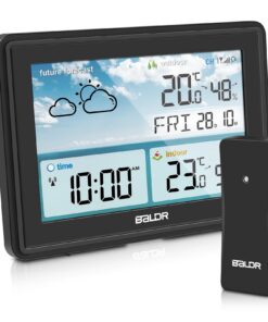 Wetterstation Funk mit Außensensor für Outdoor-Liebhaber zum Stellen/Hängen | Thermometer Innen und Außen für Genies de
