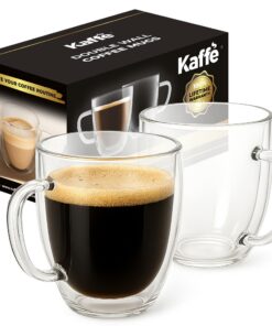 Kaffe Kaffeetassen aus Glas, doppelwandig, isolierte Latte- und Espresso-Becher für Kaffee-Enthusiaste (2 Stück)