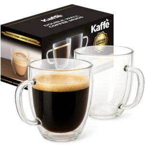 Kaffe Kaffeetassen aus Glas, doppelwandig, isolierte Latte- und Espresso-Becher für Kaffee-Enthusiaste (2 Stück)
