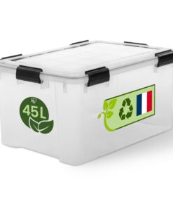 Iris Ohyama luftdichte Kunststoff-Aufbewahrungsboxen WSB-45, 45L, Hermetischer Verschluss, Staubschutz, BPA-frei