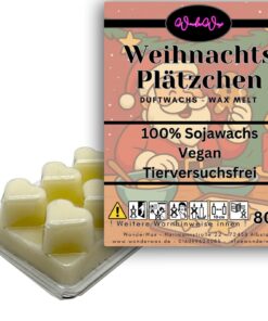 Düfte von Weihnachtsplätzchen für Duftlampe, 6-Herz-Wachs-Melts, ideal für Winterindoor-Ausrichtung (Weihnachtsthema)