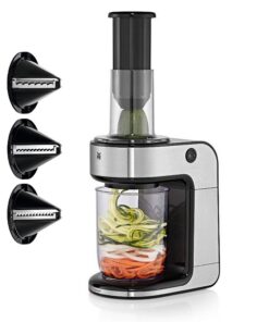 WMF Kult X Elektrischer Spiralschneider Gemüsenudeln Zoodle Maker 3 Schneideinsätze Auffangbehälter Zucchini Nudeln