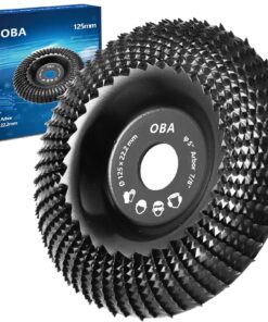 OBA Holz schleifscheibe 125mm für winkelschleifer - Wolframcarbid für schnelles Schleifen | OBA Holzschnitzscheibe 125m