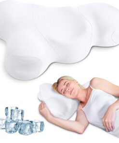 SAHEYER Memory Foam Nackenkissen, Kühlendes Orthopädisches Kopfkissen für Seiten-, Rücken- und Bauchschläfer, 100% OEKO-