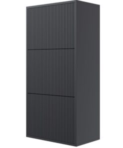Selsey Veldio 50 cm 3 Klappen Schuhregal für 12 Paar Schuhe - Hängend Schwarz - Schuhaufbewahrung