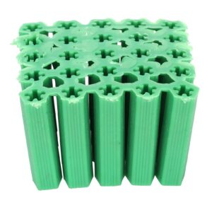 Aoveew 100pcs M6 Expansion Rohr Langlebiger Wandschraubenrohr für Starke Verankerung, Grün, 100 Pack + [Properties] + [T