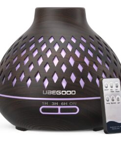 Aroma Diffuser Schwarz 400ml Luftbefeuchter LED Duftöl Diffuser für Zuhause und Büro