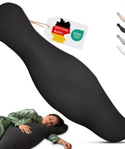 Ergonomisches Seitenschläferkissen - entlastet Schulter, Rücken & Hüfte - für alle Seitenschläfer & Schwangere - 100% Ba