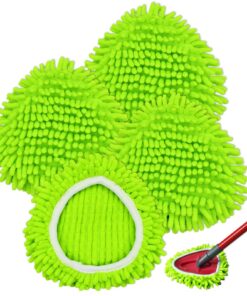 Bodenwischer Ersatzbezug Mikrofaser Vileda Turbo EasyWring&Clean Spin Mop System Kompatibel für Wischmop 4 Stück