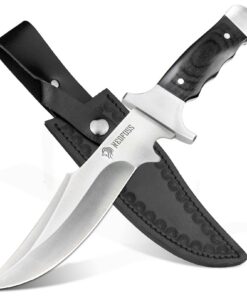 NedFoss TIGER Jagdmesser - Feststehende Klinge, 16 cm Klingenlänge, Holzgriff, Outdoor, Hunting, Ursprüngliches Bowiemes