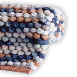 ETÉREA® Badezimmerteppich 50x80cm VANI Bunt FLAUSCHIG & WASCHBAR - Schnelltrocknend für Badezimmer, Duschteppich - Badem