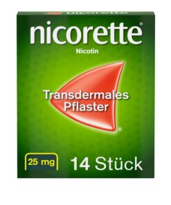 NICORETTE Pflaster 25 mg Nikotin - für raucharme Raucher - ideales Nikotinpflaster für heavy Smokers - 14 St.