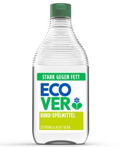 Ecover Spülmittel Kraftvoller Fettlöser für Handspülen, Zitronen- und Aloe-Vera-Duft, 950 ml, Strong Cleaner for Handwas