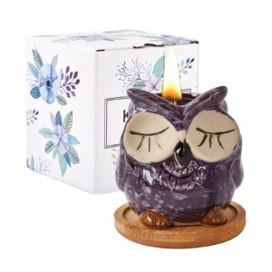 Kinforse Duftkerzen Geschenke für Frauen – Romantisches Geburtstagsgeschenk | Lavendel Duftkerze, Eulen-Design & Dekorat