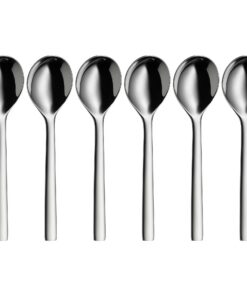 WMF Nuova Suppenlöffel Set 6-teilig, Cromargan Edelstahl, spülmaschinengeeignet für Familie | WMF Nuova Suppenlöffel Se