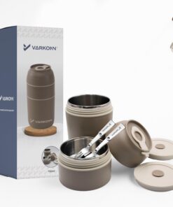 Varkonn® Thermobehälter für Essen BPA frei, doppeltes Kammer-System, spülmaschinengeeignet