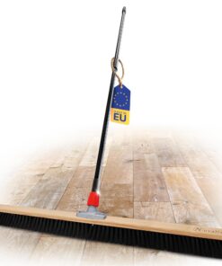 Novaliv Großer Saalbesen für Industrie und Haus - 100 cm Telesкопstiel - Kunstborste - Hallenbesen & Werkstattbesen