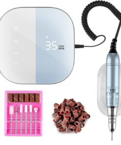 Madenia TouchPro Gelnägel Nagelfräser für Profis mit HD-Digitalanzeige, 35000 U Min, Blau Madenia TouchPro Gelnägel Na