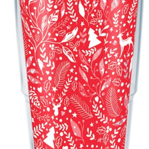 Tervis Isoliertes Tumbler Foliage und Fern, mit Umhüllung und White-Reisetasse, 24 oz, Transparent