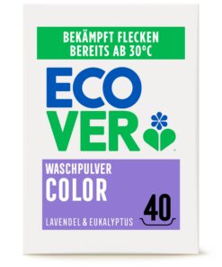 Ecover Color Waschpulver Konzentrat Lavendel (3 kg / 40 Waschladungen) - Natürliche Reinigung für Buntwäsche, pflanzenba