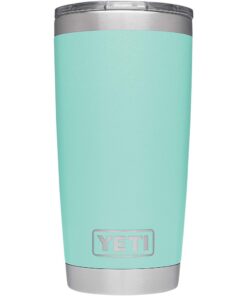 YETI Rambler 20 oz. Edelstahl-Vakuumbestückter Tumbler für Outdoor-Touren mit Meergrün-Lid