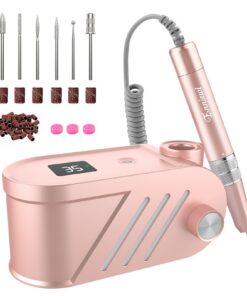 Enniewi Nagelfraser 35000U/M Rose für Professionelle Maniküre und Pediküre mit Bit-Lock Design und LED-Anzeige