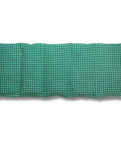 Franzis Nähstube Kirschkernkissen für Schmerzlinderung I 50x20cm kariert grün I 100% Baumwolle I Wärmekissen für Mikrowe
