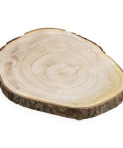 Spetebo Blumenhocker - Holz Deko Pflanzenteller - für outdoor Nutzung - rund mit Rinde und 3 Füßen - Ø 33 cm - Pflanzens