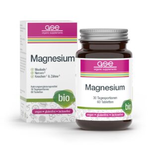 GSE Magnesium Compact 60 Tabletten hochdosiertes Magnesium Grünalge BIO-Qualität 100% vegan EU Organic