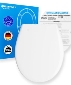 ATHLON TOOLS Softclose WC-Sitz Oval Quick-Release Absenkautomatik ultra-schnell abnehmbar Toilettendeckel