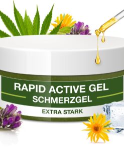 Rapid Active Gel bei Nacken, Rücken & Knien - Stark Kühlend für Muskeln und Gelenke mit Menthol, Arnika, Hanf & Boswell