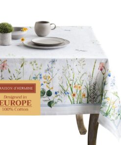 Maison d' Hermine Fleurs De Mai 100% Baumwoll Tischteppich für Küche und Dinner | Dekoration | Partys & Hochzeiten | Som