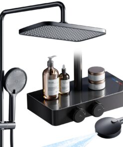 JONKEAN Duschsystem mit Thermostat für moderne Badezimmer | JONKEAN Duscharmatur Komplettset für Familie und Freunde |