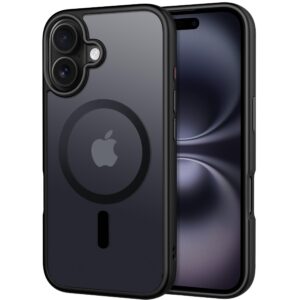 CACOE Magnetisch Hülle für iPhone 16, durchscheinend, kompatibel mit MagSafe, Schutzhülle für Damen und Herren | CACOE