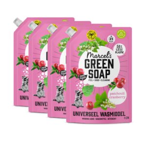 Marcel's Green Soap Universal Waschmittel Nachfüllpack Patchouli & Preiselbeere – vegan, palmölfrei, mikroplastikfrei –