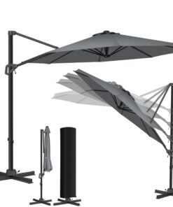 KESSER® Sonnenschirm SUN Rund XL UV50+ Anthrazit