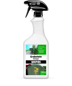 Wepos Grabstein Reiniger 750 ml - hochaktiver Reiniger, Entfernt Beläge, Ablagerungen und Verfärbungen - für Steintreppe