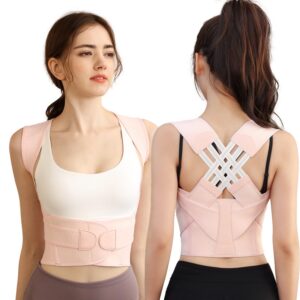 NormXinRui Verstellbarer Rückenhaltungsgürtel für Frauen und Männer, lindert Schmerzen im Nacken und an den Schultern, p