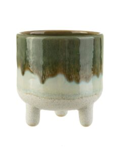 Sass & Belle Grün Mojave Glaze Blumentopf für Gartenanbau und Dekoration