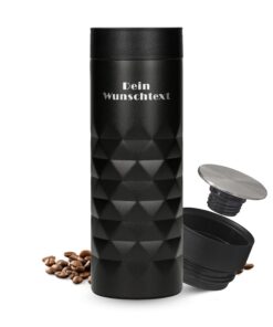 Personalisierter Thermobecher hält Getränke lange warm - doppeltwandig - 450 ml - zu Weihnachten als Geschenkidee - Trav