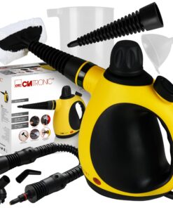 Clatronic® Dampfreiniger für Auto, Küche & Bad | chemiefrei | 360° Dampfdüse | DR 3653 | Spielbergsteg für Alle | ideal
