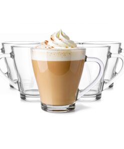 KROSNO 1992 Hugo Kaffeegläser-Set - Spülmaschinenfest, 6x360 ml Cappuccino Eiskaffee Gläser