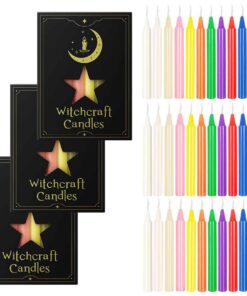 Stabkerzen 36 Stück Farbige Kerzen Klein für Gebete und Meditation Stabkerzen 1.2 x 10 cm Tischdeko & Party-Dekoration