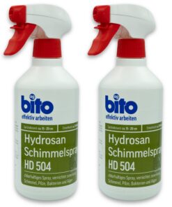 Hydrosan Schimmelentschummelner 2x 500ml - Starkes Chlorfreies Spray für Profis und Anfänger zur langlebigen Schimmelbek