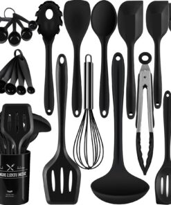 Wildone Küchenutensilien Set, 22-teilig, voller Silikon, hitzebeständig, BPA-frei, für professionelle Köche | Wildone K