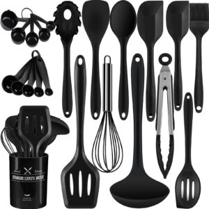 Wildone Küchenutensilien Set, 22-teilig, voller Silikon, hitzebeständig, BPA-frei, für professionelle Köche | Wildone K