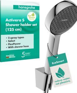 Hansgrohe Activera Select S Wassersparendes Duschset chromiertulierte Schlauchdusche mit EcoSmart