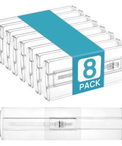 Vtopmart Schubladentrenner 8 Pack Verstellbar 25.6-41.6cm Transparent