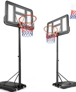 Lischwert Basketballkorb | Outdoor, verstellbar und hochtragbar | professioneller Ständer für Erwachsene im Hinterhof mi