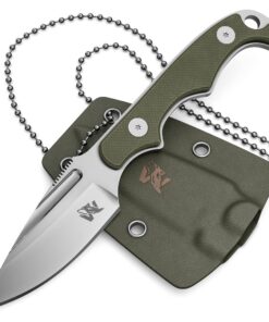 Wolfgang's CITO Neck Knife Messer - inklusive Kydex Scheide und Kugel Halskette zum umhängen - Mini Survival Outdoor Mes